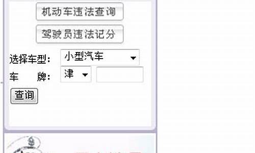 天津市小汽车违章查询_天津小型汽车违章查询